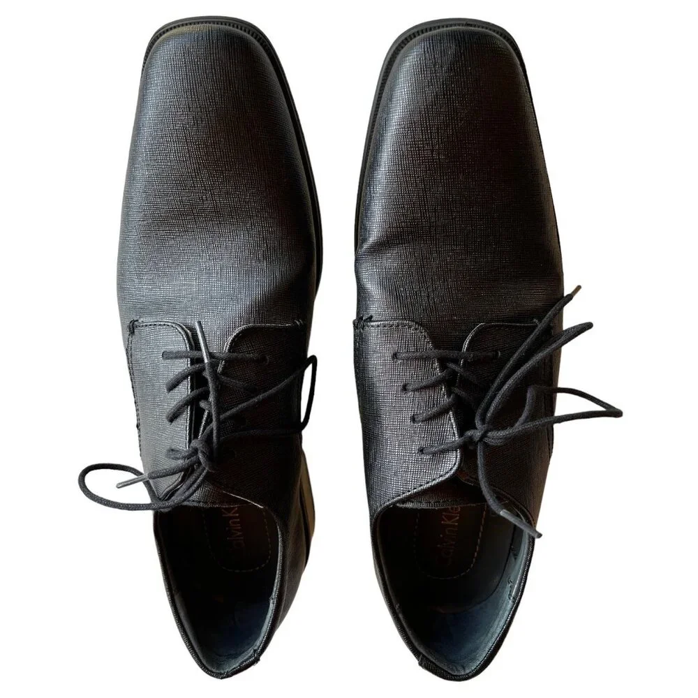 Calvin Klein Gordon Men's Size 9.5 Shoes Oxford Black Lace Up Dress Career